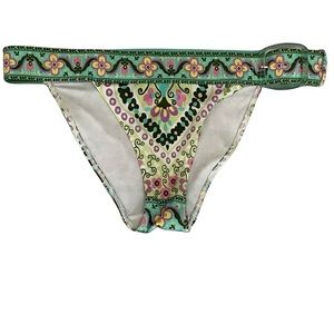 Victoria’s Secret Floral Belted Bikini Bottoms Size Medium